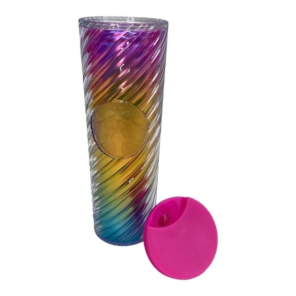 Starbucks 16floz Twist Tumbler Tim Singleton Starbucks Pride Swirls Rainbow - Picture 5 of 8